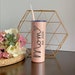 Mom Tumbler, Stainless Steel Water Bottle, Mom EST Gift, Personalized Tumbler with straw, New Mom Gift, Mom Established, Mom appreciation 