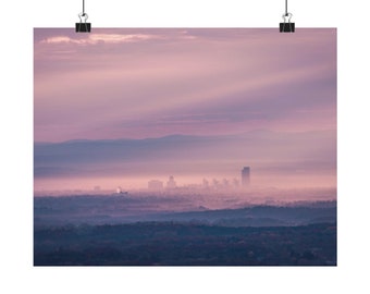Albany NY Skyline Poster: Matte Finish Travel Photography Wall Art