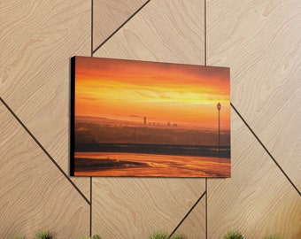 Albany NY Skyline, Stormy Sunset Canvas Gallery Wraps, by Joyce Ann Pupello