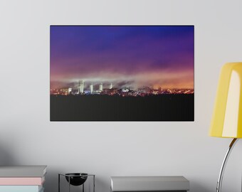 18" x 12" Albany NY Skyline Photography by Joyce Pupello, Matte Canvas, Stretched, 0.75"