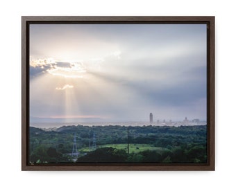 Albany NY Sunset Skyline Canvas Print - Joyce Pupello Art (14x11)