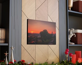 Albany NY Skyline Canvas Gallery Wrap from Rensselaer NY