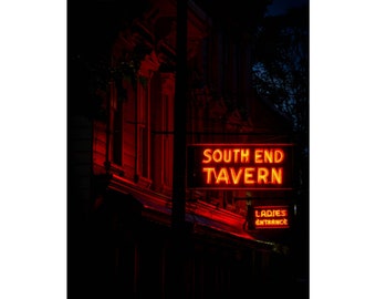 Troy, NY South End Tavern Poster: Historic Neon Sign Art