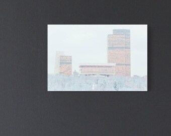 24" x16" Matte Canvas, Stretched, 1.25", Albany NY Skyline by Joyce Ann