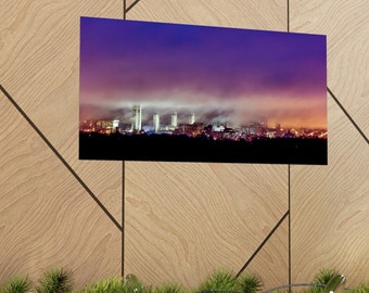 20" x 10" Albany NY skyline Matte Horizontal Poster