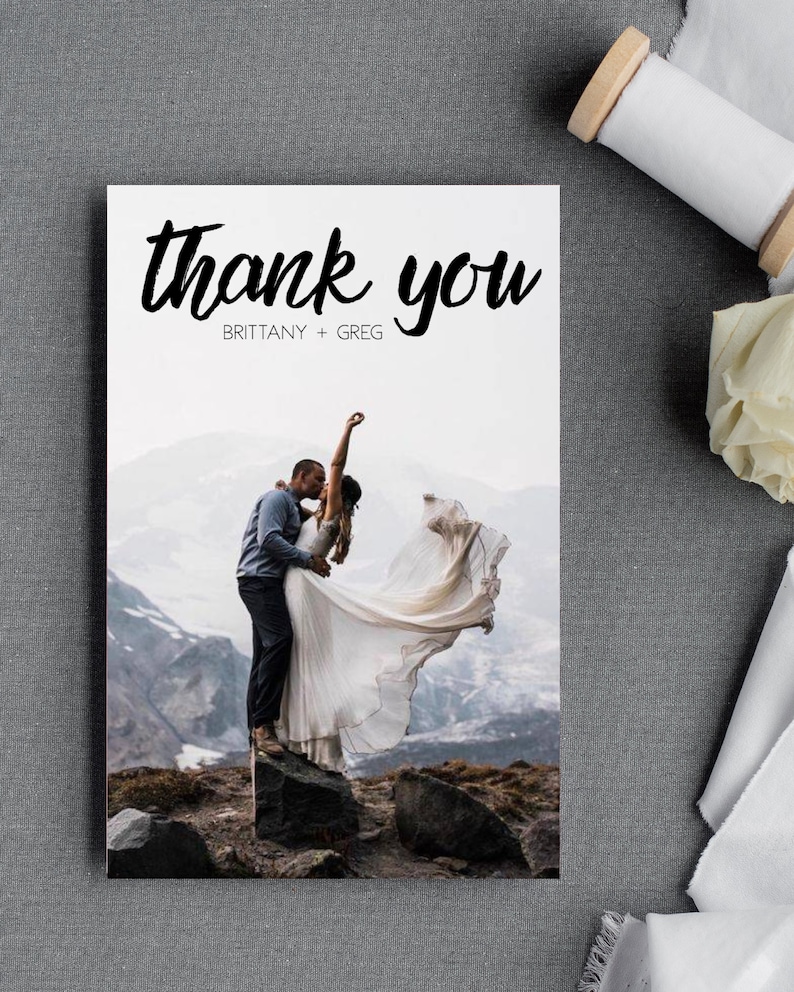 Double Sided Thank You Card Template Instant Download Etsy