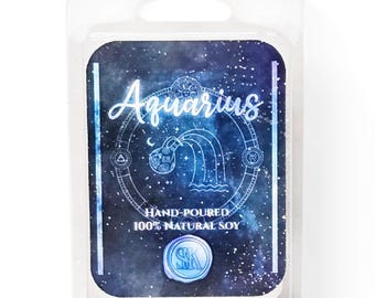 Aquarius Custom Scented Wax Melts | 100% Soy | Vegan | Zodiac | Candles | Art Prints | Occult | Astrology | Handmade