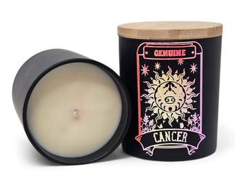 Cancer Custom Scented Candle | 100% Soy | Vegan | Zodiac | Candles | Art Prints | Occult | Astrology | Handmade