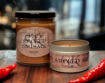 Spicy Smoked Sausage Scented Candle | World of Warcraft - Brewfest | 100% Soy | Gamer Gift | Party Favors | Vegan | Cruelty-Free | WoW
