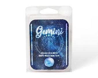 Gemini Custom Scented Wax Melts | 100% Soy | Vegan | Zodiac | Candles | Art Prints | Occult | Astrology | Handmade