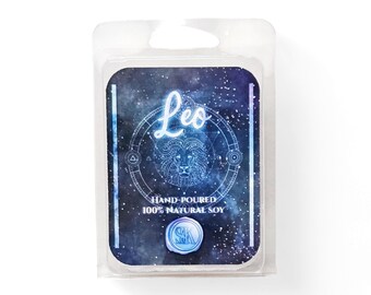 Leo Custom Scented Wax Melts | 100% Soy | Vegan | Zodiac | Candles | Art Prints | Occult | Astrology | Handmade
