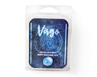 Virgo Custom Scented Wax Melts | 100% Soy | Vegan | Zodiac | Candles | Art Prints | Occult | Astrology | Handmade