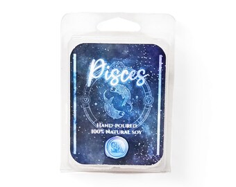 Pisces Custom Scented Wax Melts | 100% Soy | Vegan | Zodiac | Candles | Art Prints | Occult | Astrology | Handmade