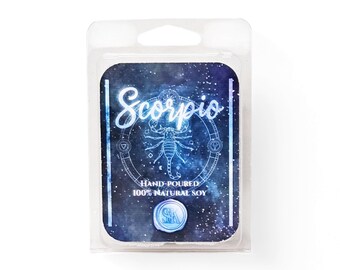 Scorpio Custom Scented Wax Melts | 100% Soy | Vegan | Zodiac | Candles | Art Prints | Occult | Astrology | Handmade