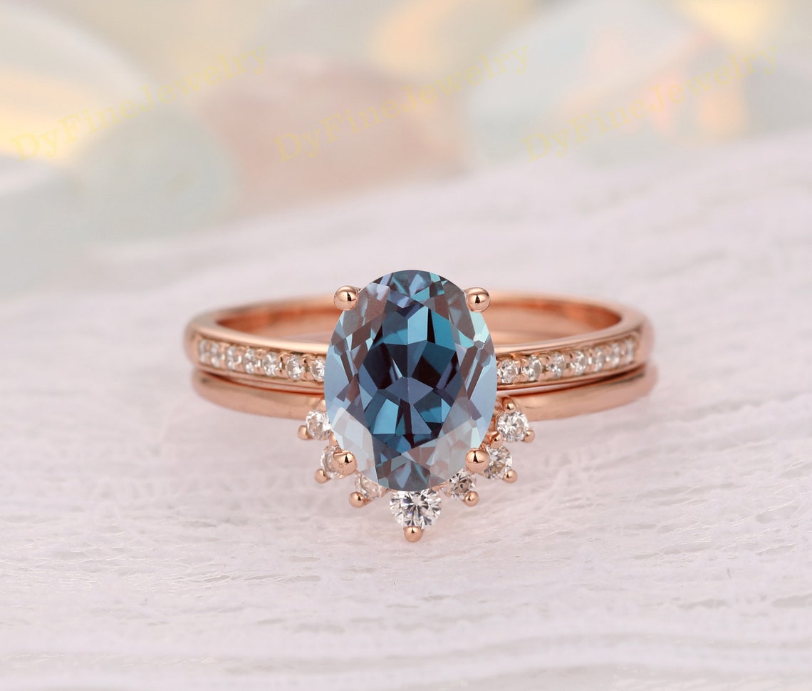 alexandrite wedding ring set        <h3 class=