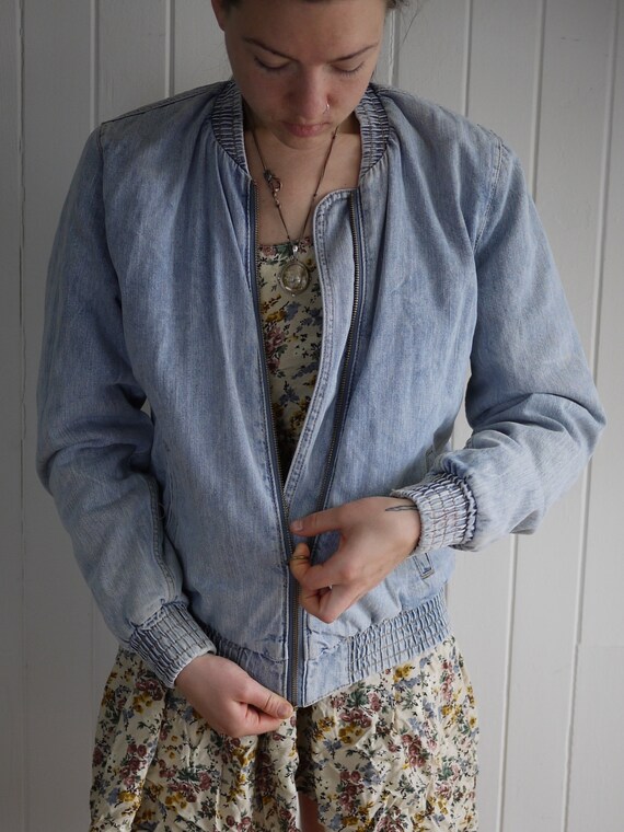 Medium American Eagle Fur Lined Denim Jacket, Warm