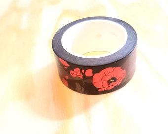 Poppy Red Foil Washi Tape