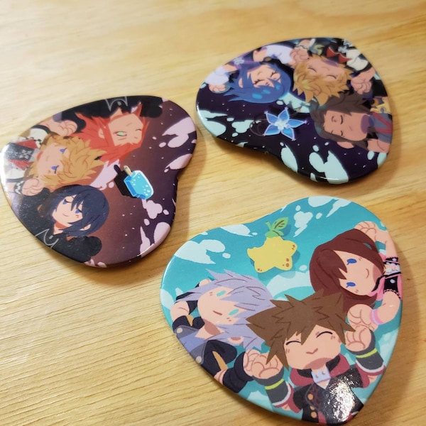 KH3 Trio Heart Shaped Pins