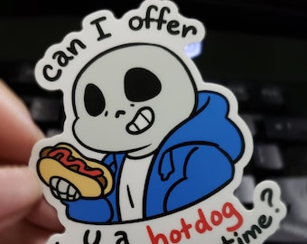 Sans Hotdog Sticker