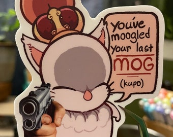 Threatening King Mog 3” Sticker