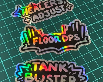 MMO Funny Class Holographic 3” stickers