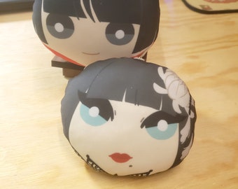 FFXIV Yotsuyu and Asahi Flat Plush Keychain