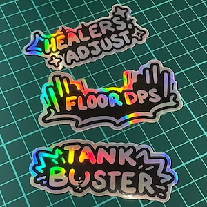 MMO Funny Class Holographic 3” stickers