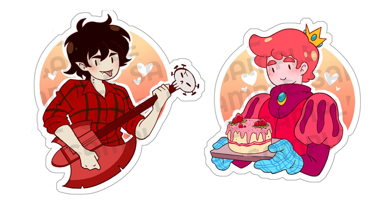 3 Marshall Lee and Prince Gumball Stickers - Etsy