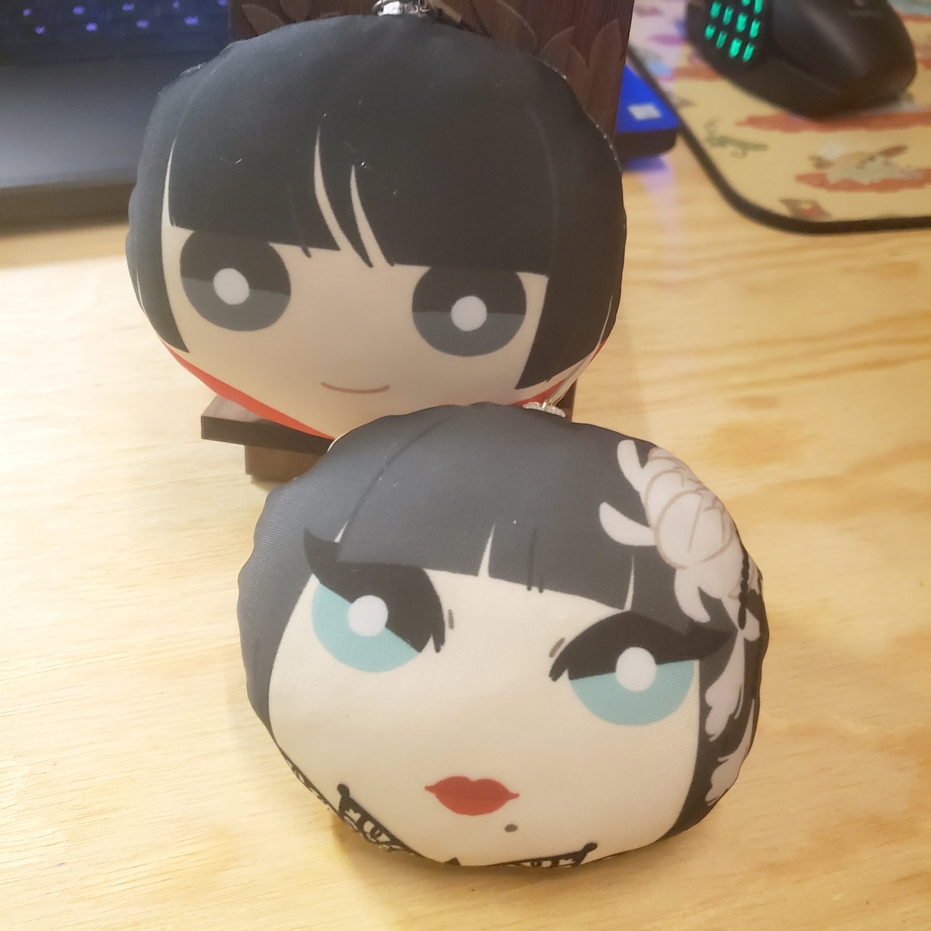 Ffxiv Yotsuyu And Asahi Flat Plush Keychain Etsy