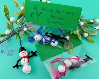 Make Your Own Button Snowman Kit - Christmas Tree Decoration - Christmas  Teacher Gift - Christmas Eve Crate Activity - Present Gift Tag
