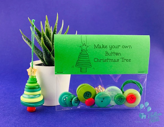 Button Christmas Tree Crafts - No Time For Flash Cards
