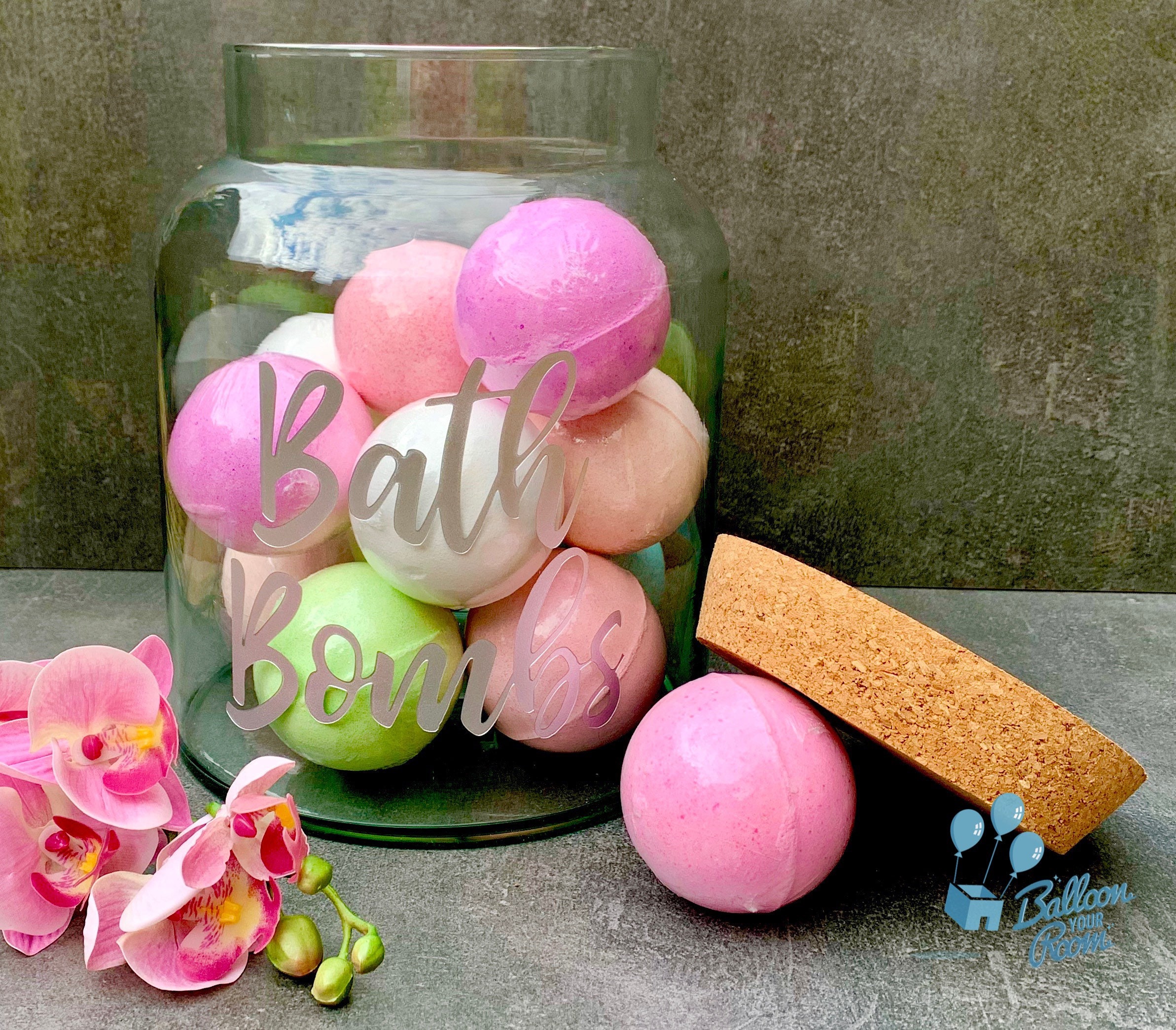 Engraved 5 Litre Bath Bomb Storage Jar With Cork Lid Etsy