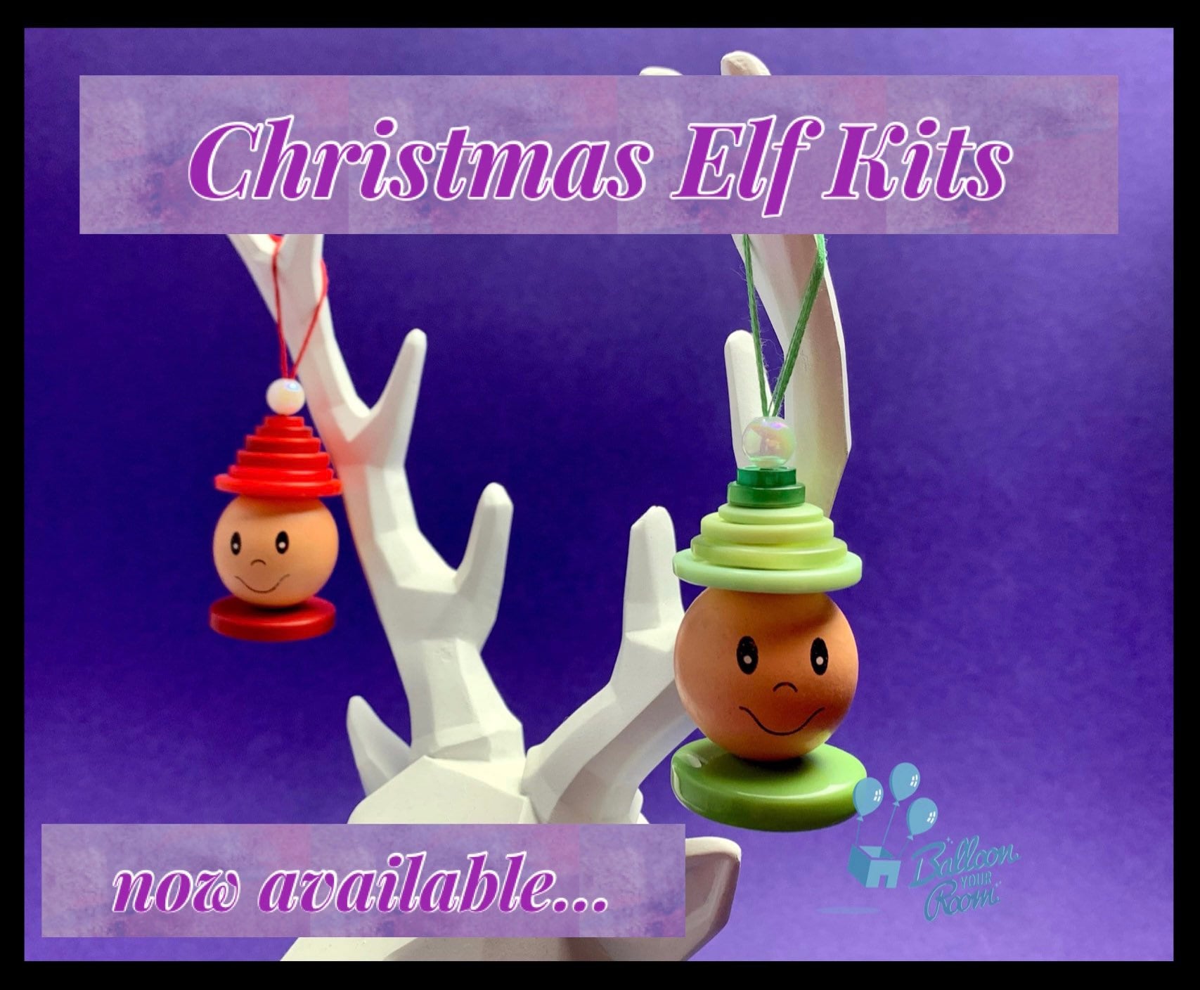 DIYs Bouton Noël Ornement Kits, 4PCS Fait Main Bouton