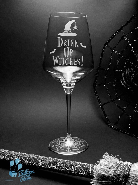 Engraved Halloween Wine Glasses - Wicked and Wasted - Hocus Pocus I Need  Wine to Focus - Drink up Witches - Etsy