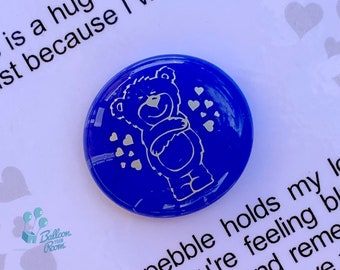 Engraved Pocket Pebble - Pocket Hug - I Love You - Send A Hug - Keepsake Pebble