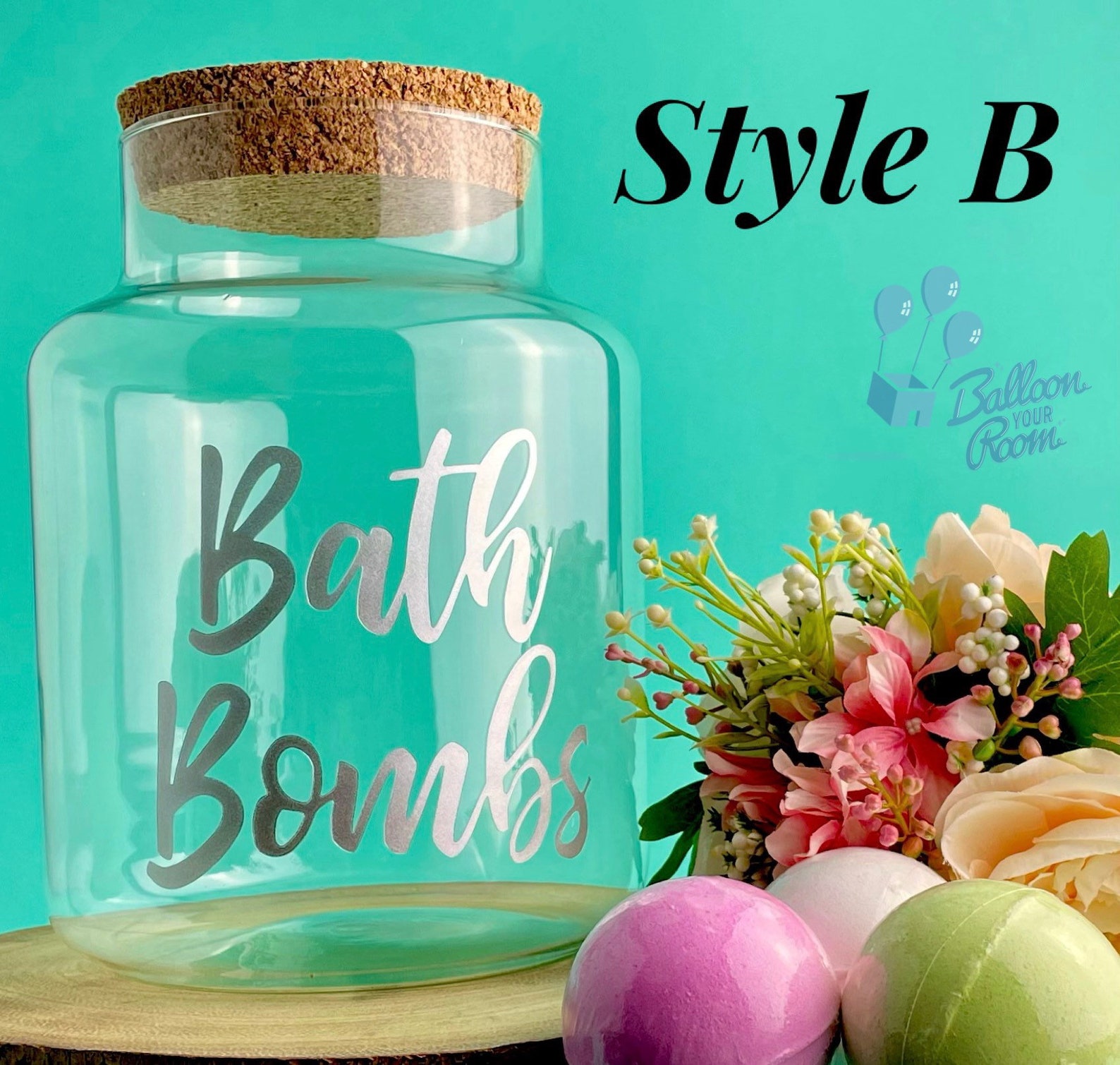 Engraved 5 Litre Bath Bomb Storage Jar With Cork Lid Etsy