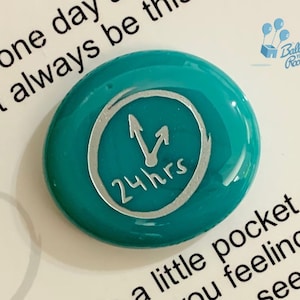 Empowerment Pocket Pebble - Take One Day At A Time It Won&#39;t Always Be This Hard - Engraved Pocket Pebble - Keepsake Pebble