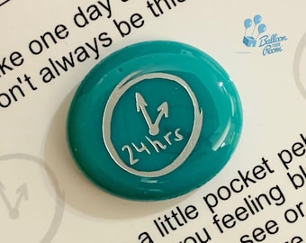Empowerment Pocket Pebble - Take One Day At A Time It Won&#39;t Always Be This Hard - Engraved Pocket Pebble - Keepsake Pebble