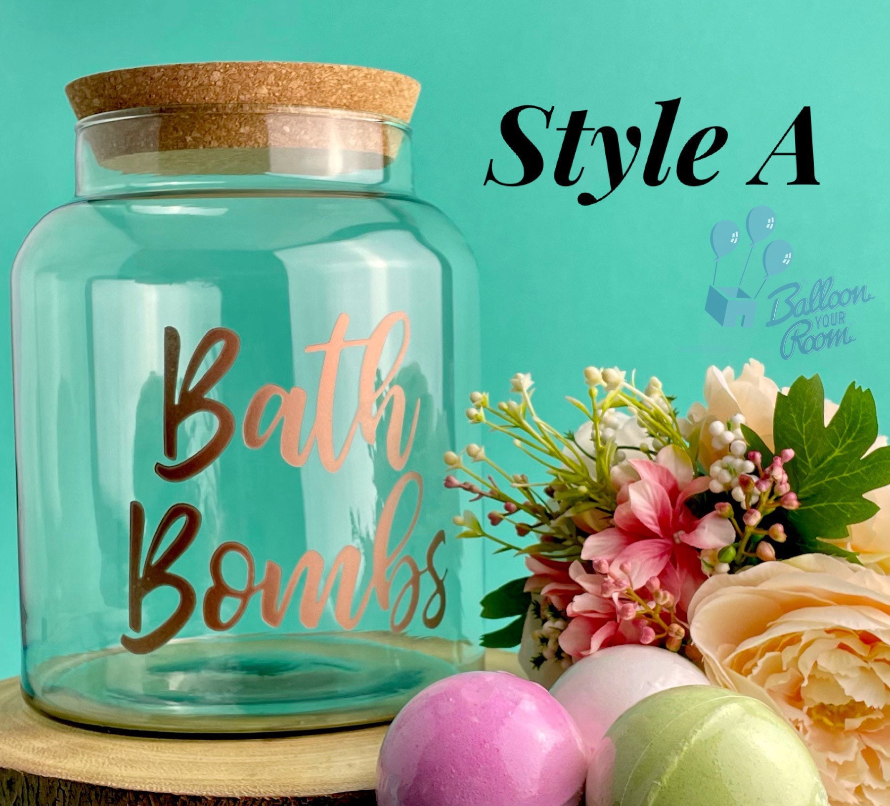 Engraved 5 Litre Bath Bomb Storage Jar With Cork Lid Etsy