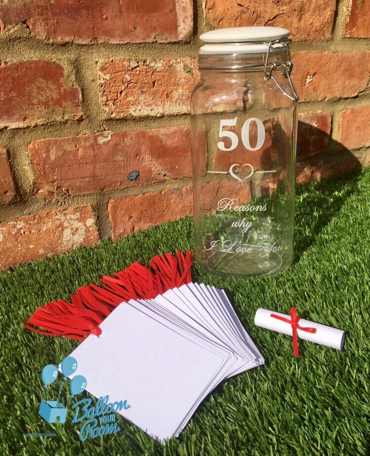 50 Reasons Why I/We Love You Jar – Party Guest Book Alternative