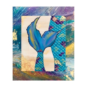Mermaid Tail Painting- &quot;MerrTail 3&quot;
