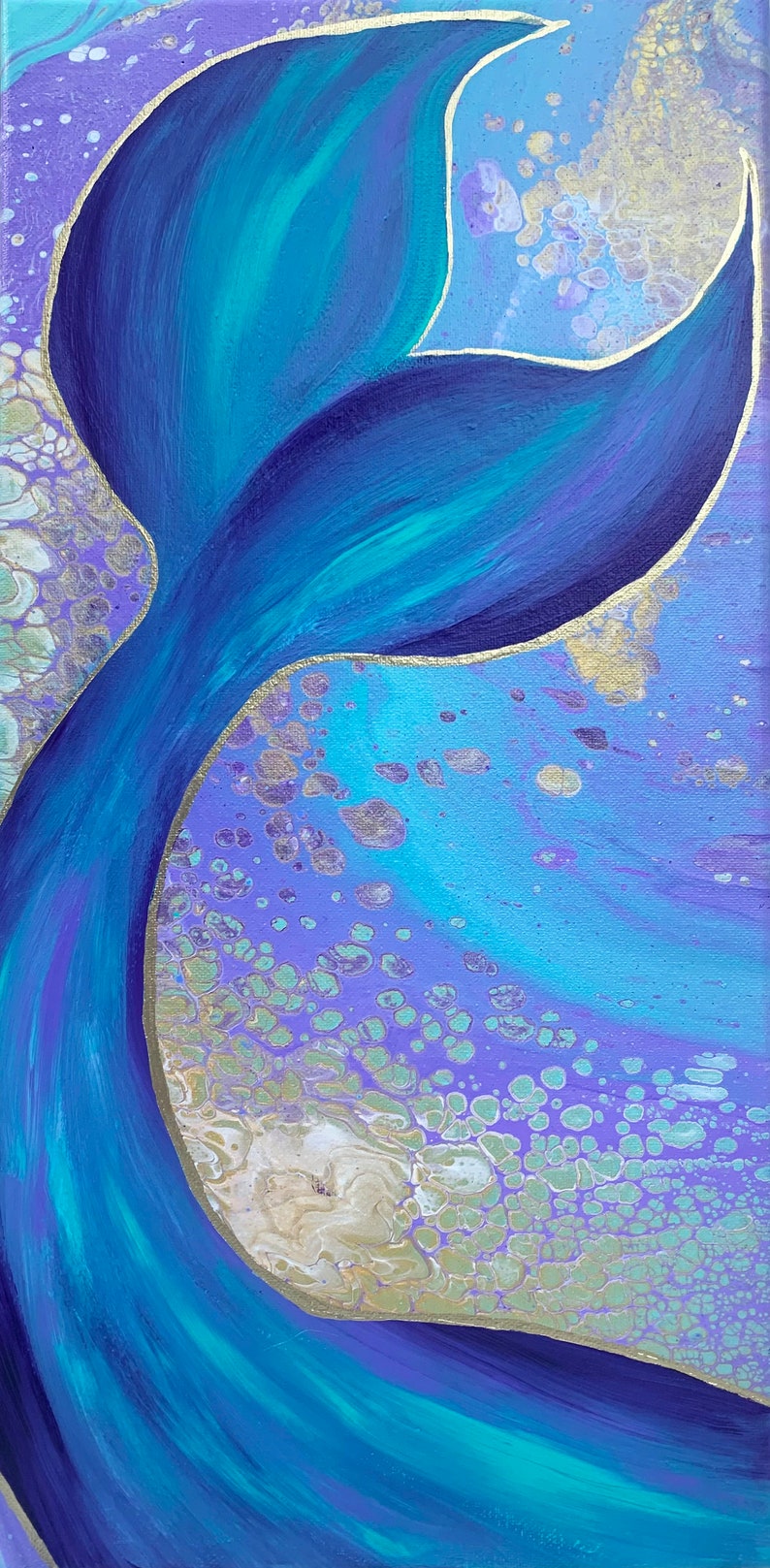 Mermaid Tail Painting merrtail 7 Etsy
