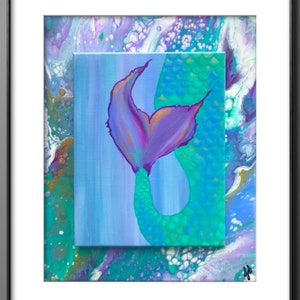 Mermaid Tail Painting- &quot;MerrTail 1&quot;