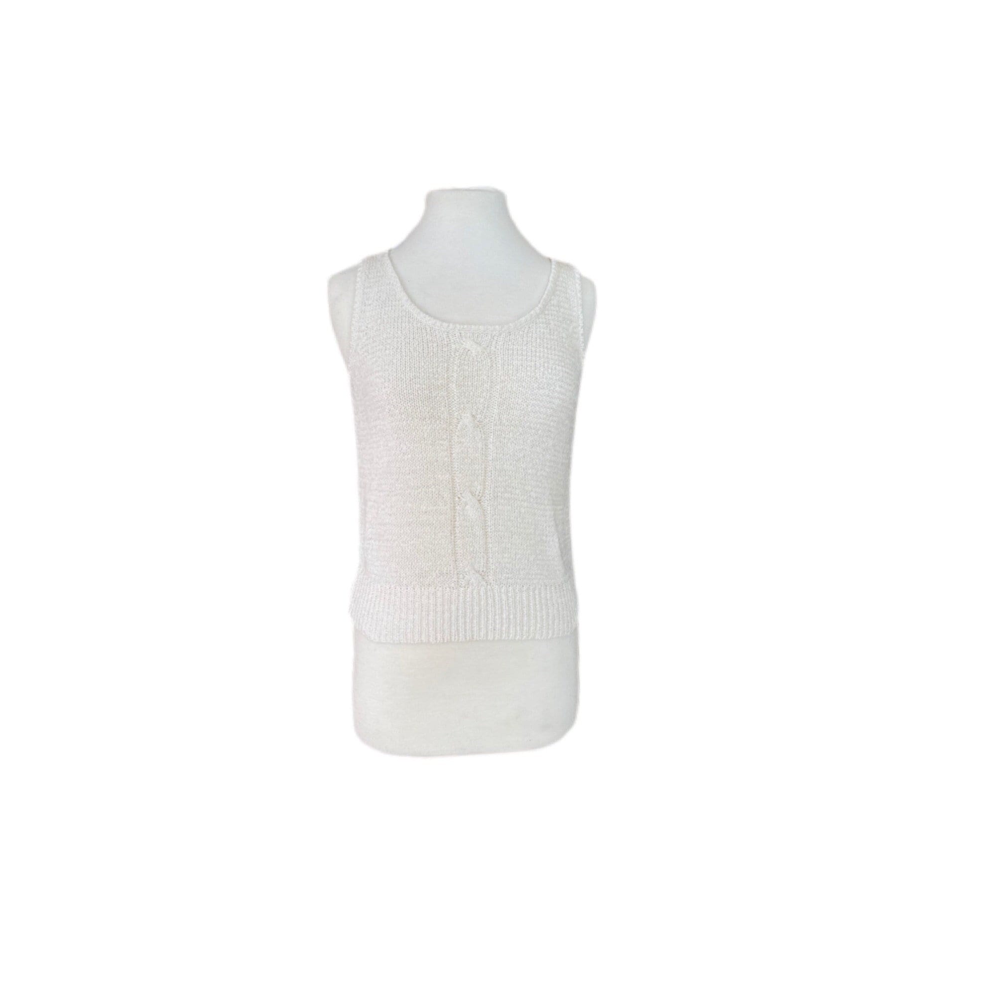 Vintage August Silk Cream Cable Knit 