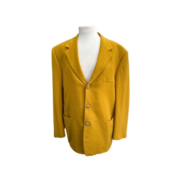 Vintage Rare Gianni Versace Mustard Yellow Cashme… - image 1