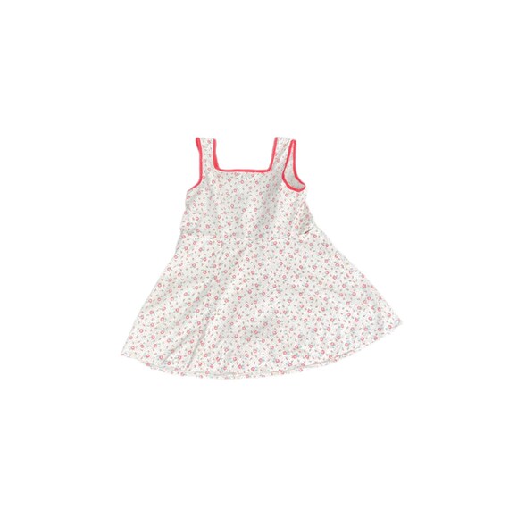 Vintage Kid's Red/White Floral Fit and Flare Dres… - image 1