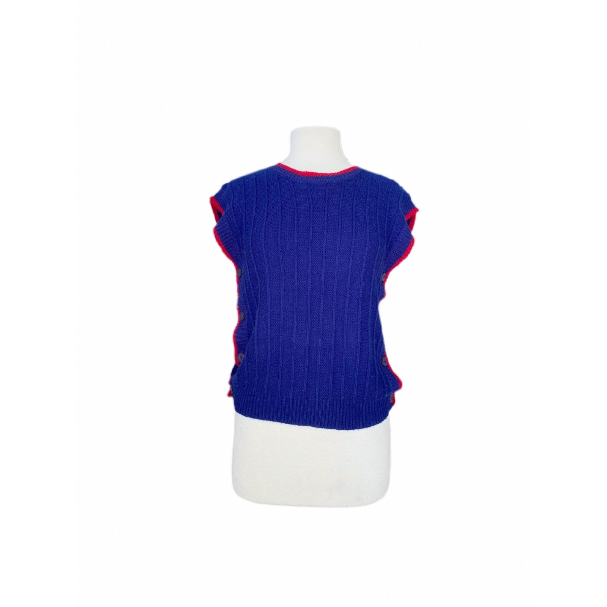 button side sweater vest