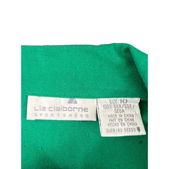 90s Green Liz Claiborne Sport Button Up Belted To… - image 4