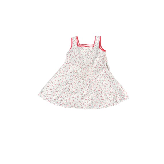 Vintage Kid's Red/White Floral Fit and Flare Dres… - image 2