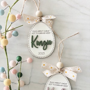 Ostereierkorb Tag SVG-Datei, personalisierte Ostern Korb Tag, Ei SVG-Datei, Laser-Datei, Glowforge SVG-Datei, lustige Ostern Korb Tag